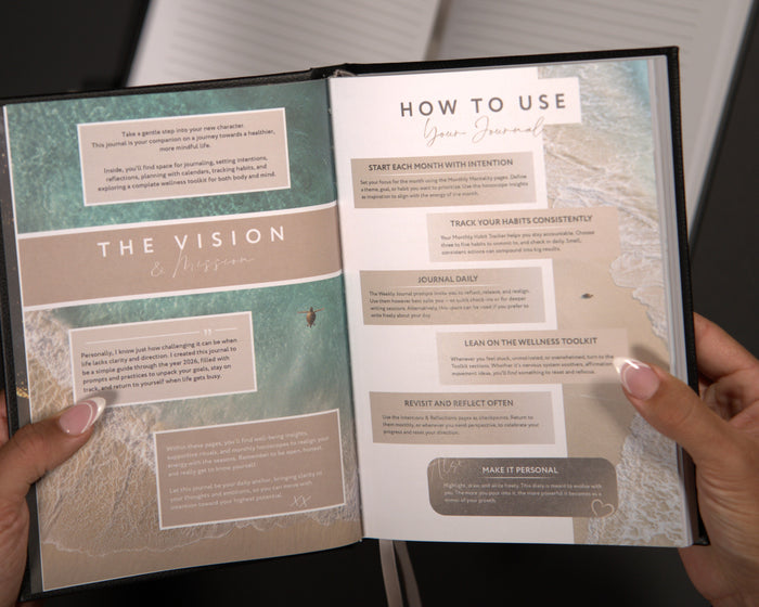 Elevare Collective journal open to vision and how to use spread