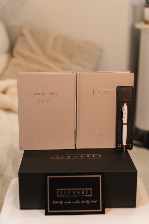 Elevare Collective 4 Piece Gift Box Sandstone — styled gift presentation