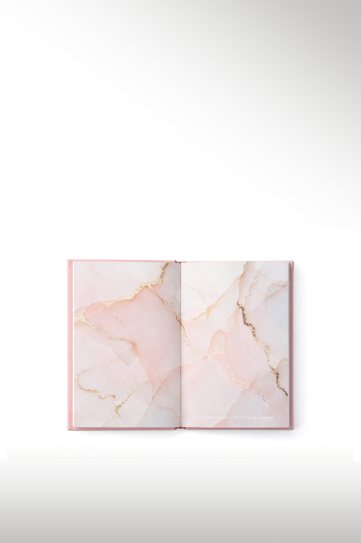 Elevare Collective journal and notebook — lifestyle flat lay